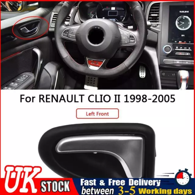 UK Interior Inner Door Handle for Renault Clio II Megane I Scenic I Trafic Chrom