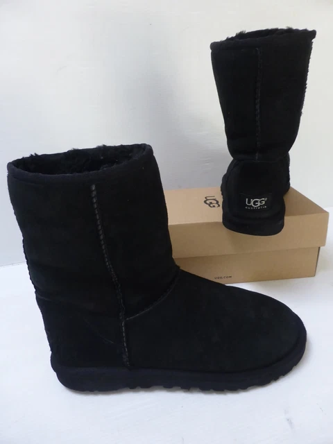Bottines fourrées 37 daim noir UGG leather suede boots