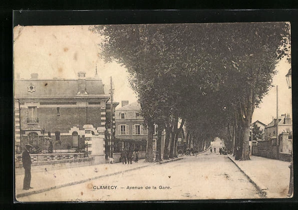 CPA Clamecy, Avenue de la Gare 1917