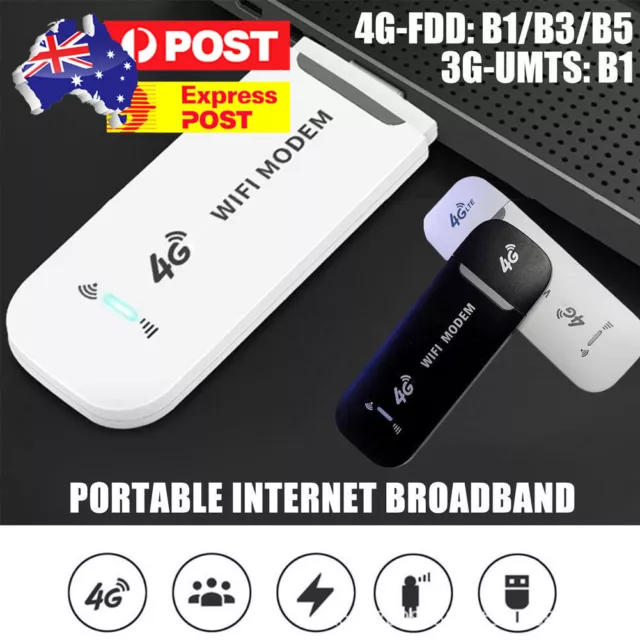 Unlocked 4G LTE WIFI Wireless USB Dongle Stick Mobile Hotspot Modem SIM Card AU