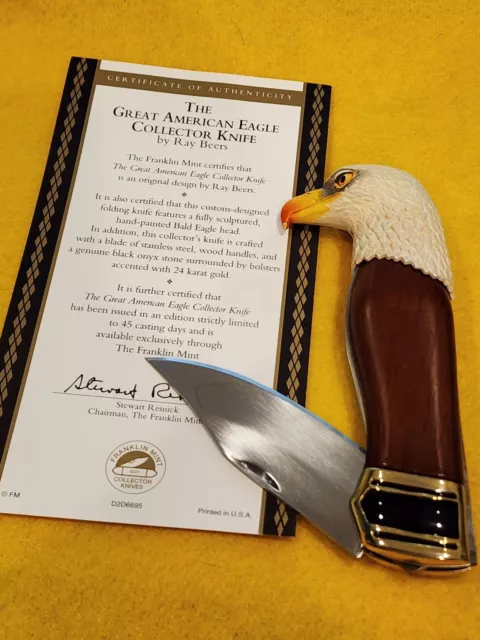 Franklin Mint Great American Collector Eagle  knife by Ray Beers