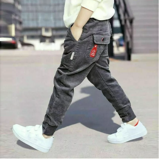 Ragazzi Pantaloni Bambini Hip Hop Tuta Larga Caviglia a Bande Sportpants