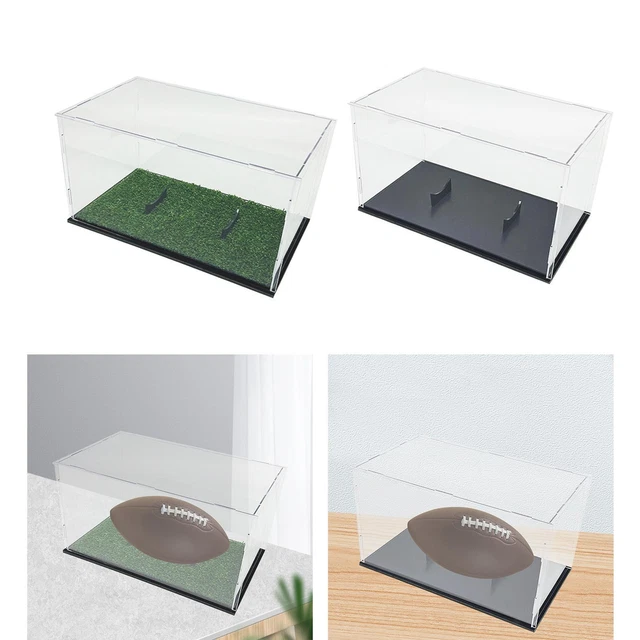 Better Display Cases Vitrine de ballons de football en acrylique avec étui, contremarches, support mural et base de miroir (A027/B02) - Canada