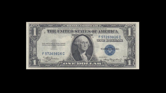 1935-A United States Silver Certificate $1 "F" **57269816** (( Gem Unc ))