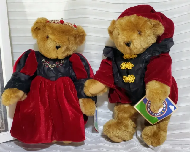 The Vermont Teddy Bear Company Rare Romeo and Juliet set- bendable limbs!