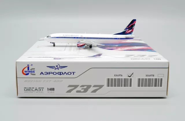 Aeroflot B737-400 Reg: VP-BAR JC Wings Scale 1:400 Diecast Model XX4976 (E)