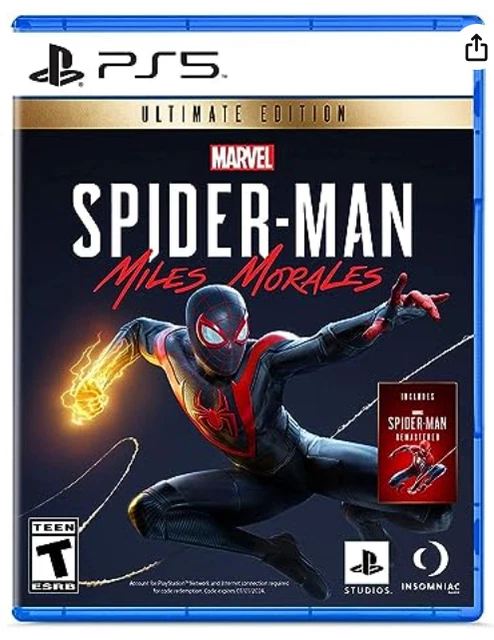 Jeu PS5 : Spider-Man Miles Morales Ultimate Édition - Neuf Sous Blister - Édition Complète Avec Contenus Bonus