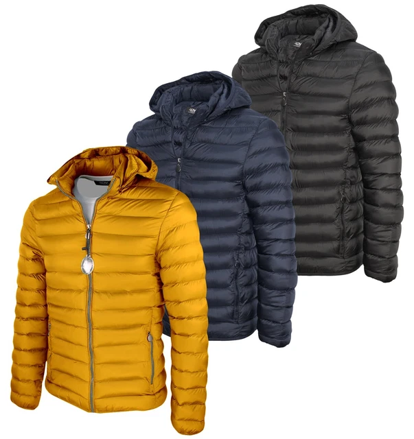 Giubbotto Uomo Piumino con Cappuccio Giubbino Slim Fit invernale RDV