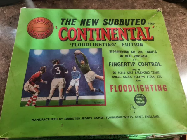 Vintage Subbuteo Continental Floodlighting Edition 1974 Table Football Soccer