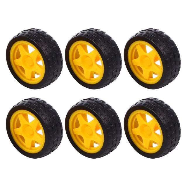 6 pz Ruota Giocattolo Rc Veicolo Ruota Auto Robot Pneumatici Telecomando Bambino