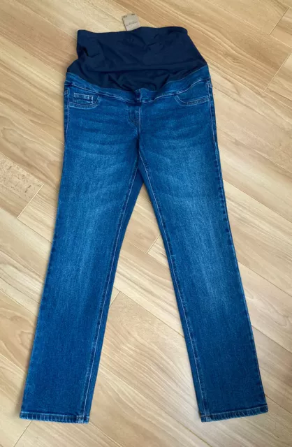 Ladies next generation maternity blue denim jeans over your bump size 10 S NWT