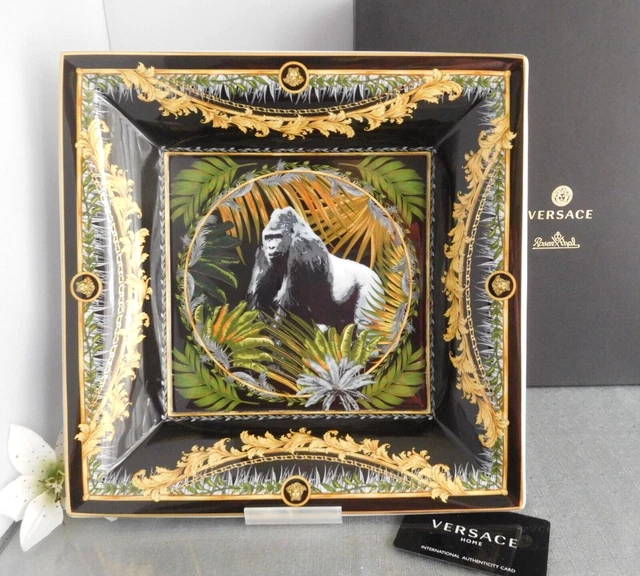 Rosenthal Versace Le Règne Animal *Bob / Gorilla * Schale 28 cm quadr. Neu & Ovp