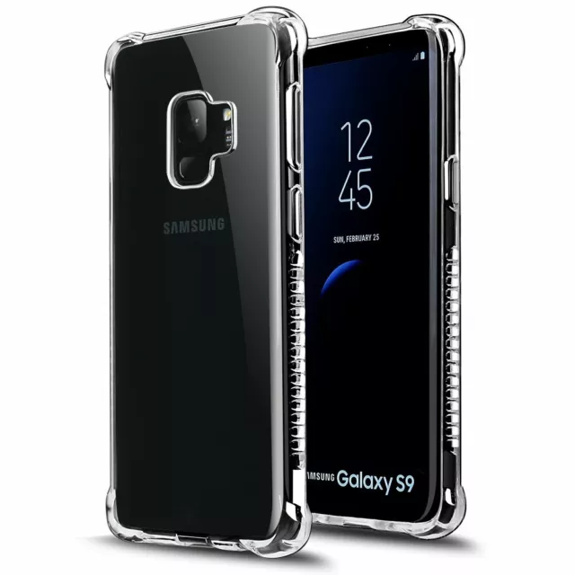 Für Samsung Galaxy S9 S9+ Hülle Schutzhülle Transparent Case Bumper Durchsichtig