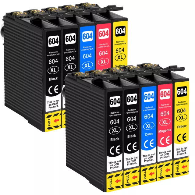 2-10x Patronen für Epson 604 XL XP-2200 XP-2205 XP-3200 XP-3205 XP-4200 XP-4205