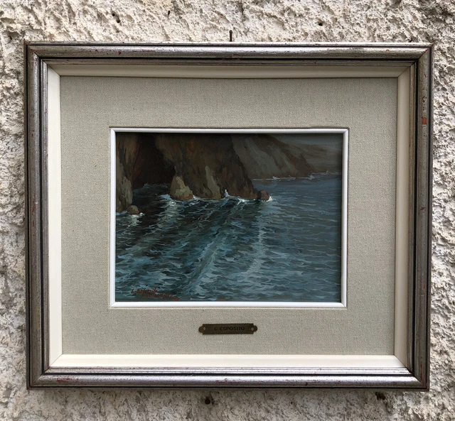 Quadro vintage -Sorrento- dipinto a olio su masonite