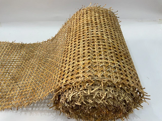 Tela de ratán hexagonal tejida de rollo de caña marrón oscuro de ancho para todos los tamaños