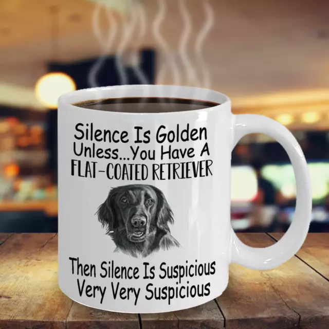 Flat Coated Retriever Dog,Flatcoat,Flattie,Flatte,flatt,Cups,Coffee Mugs
