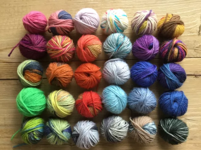 Reste Sockenwolle 30 Knäuelchen handgefärbt, Lana Grossa, Regia , Opal Nr. 3