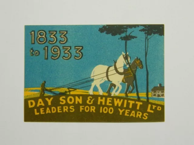 Vignette Poster stamp Day, Son & Hewitt Loughborough UK Equestrian Supplements