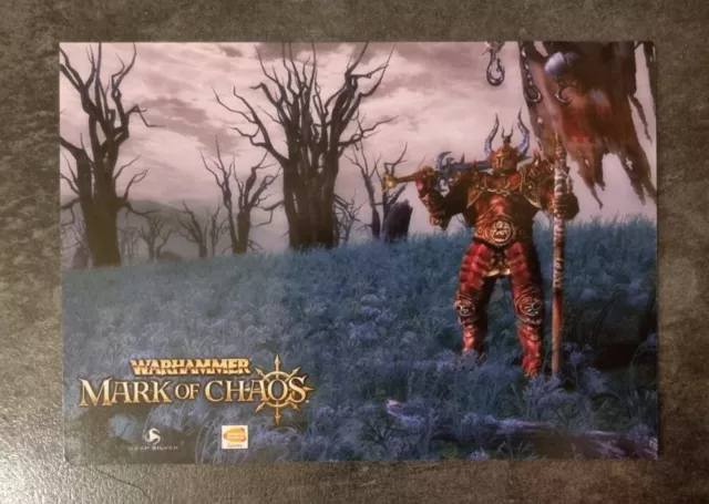 RARO INSERTO VOLANTINO PROMOZIONALE Cartolina Warhammer Mark Of Chaos 2 PZ