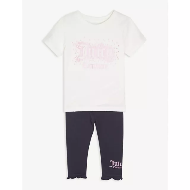 JUICY COUTURE Babies Snow White Logo-print Cotton T-shirt And Leggings Set 2 Yrs