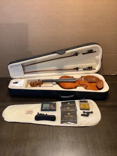 CECILIO VIOLIN CVN 200 Musical Instrument With 2 Bows Case