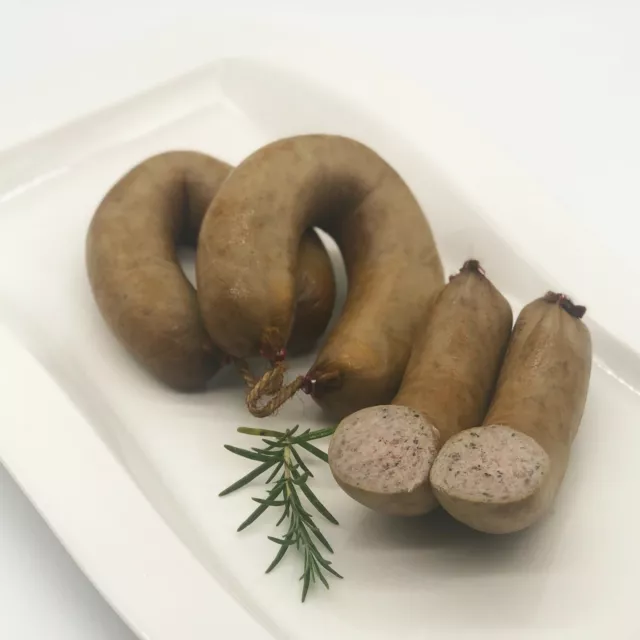 Leberwurst im Ring, hausmacher Art, geräuchert - 2 Ring - gesamt ca.500 gr.