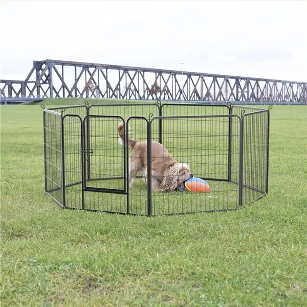 8 Panel Dog Pen Pet Puppy Playpen Metal Exercise Play Fence for Indoor/Outdoor