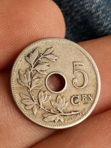 1905 BELGIUM 5 CEN KM# 47  5 Centimes - Léopold II Dutch rare coins T10