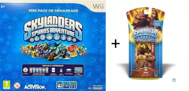 nintendo wii mini pack de démarrage skylanders spyro’s adventure figurine bash