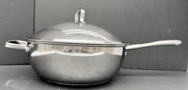 Vintage Belgique Tools Of The Trade 5 Qt Stainless Steel Saucepan with Domed Lid 2