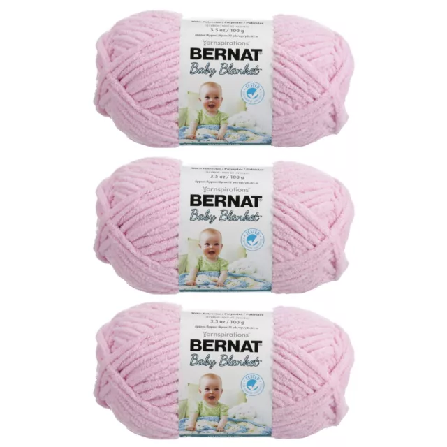 Bernat Baby Blanket Yarn (100G/3.5 OZ) Gauge 6 Super Bulky - 3 Pack