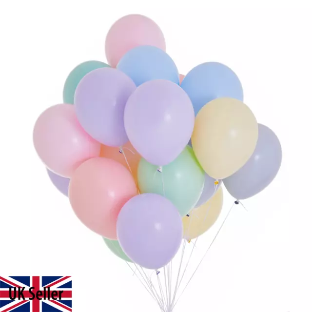 0-100 12 Zoll Latex Makrone Pastell Ballons (Helium sicher) UK