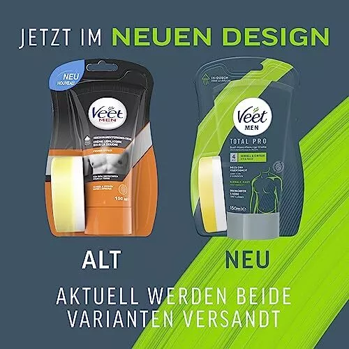 Veet for Men Dusch-Haarentfernungscreme Power Effect – 1 x 150 ml Tube 2