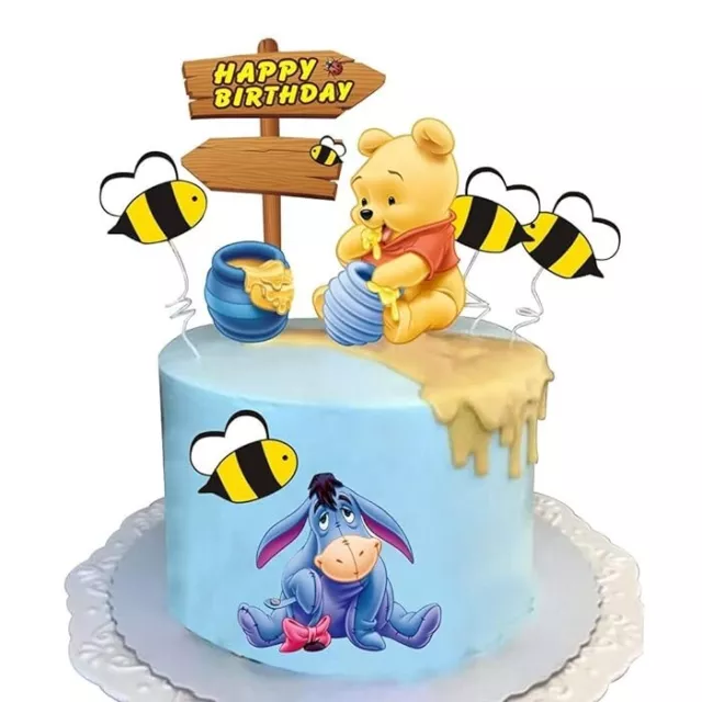 Winnie the Pooh Cake Topper 8pcs Winnie the Pooh Honey Cake Decoration