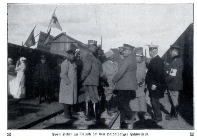 Sven Hedin zu Besuch bei den Heidelberger Schwestern Historische Aufnahme 1915
