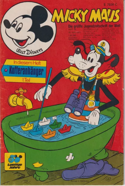 Micky Maus Nr 25 Ehapa Verlag 1973 Disney