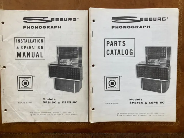 Seeburg SPS 160 / ESPS 160 jukebox manuals. 2 volumes