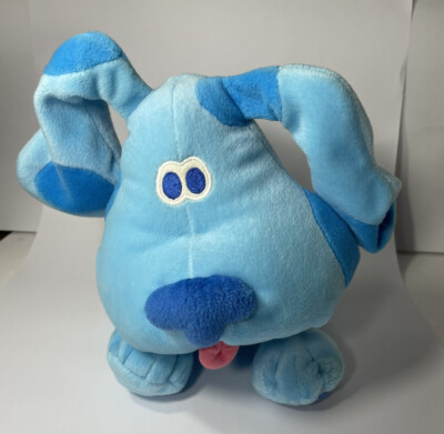 blue stuffed puppy