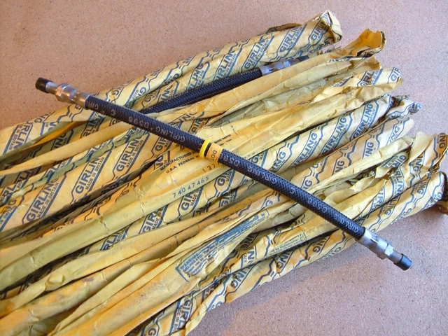 x2 Front Brake Hose k046 Volvo P1800 1960-62 Genuine Girling NOS Herringbone OEM