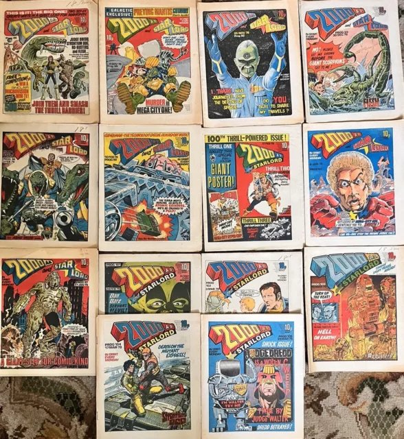 14 X Issues 2000AD And Starlord Vintage Comic From 1978 / 1979