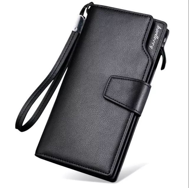 Men's Casual Leather Long Wallet Clutch Purse Bag ID Credit Card Holder Billfold