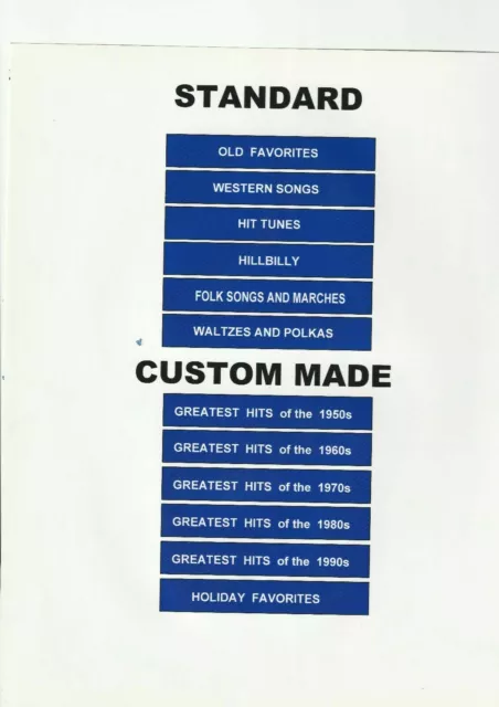 Seeburg Jukebox R J L 222  Ect Classification Plastic Strips