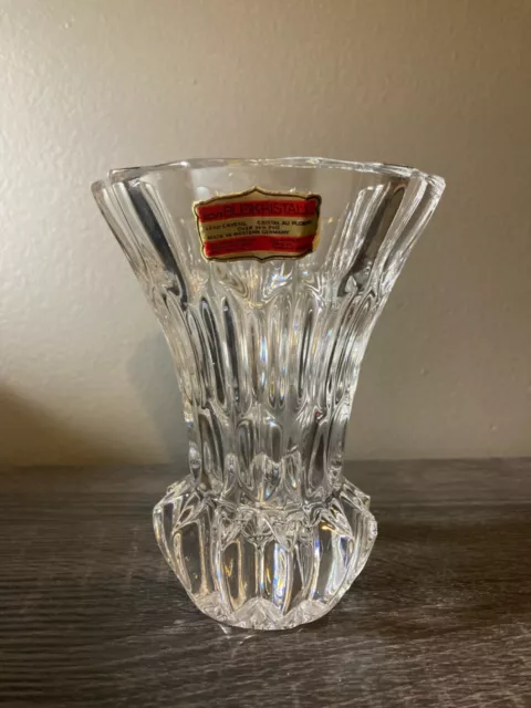 Vintage Crystal Flower Bud Vase Made in Germany - Echt  Bleikristall