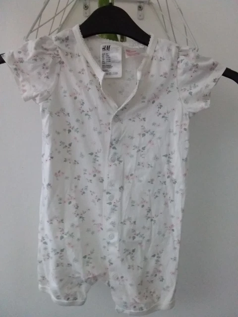 H&m Baby Girls Romper Suit Aged 9-12mths