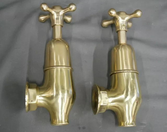 Brass Globe Taps Reclaimed Fully Refurbished Old Heavy Weight Old Globe Taps 2