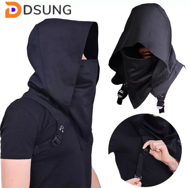 Pirate Scarf Medieval Hooded Cloak Cosplay Shoulder Cowl Retro Halloween Hoodie