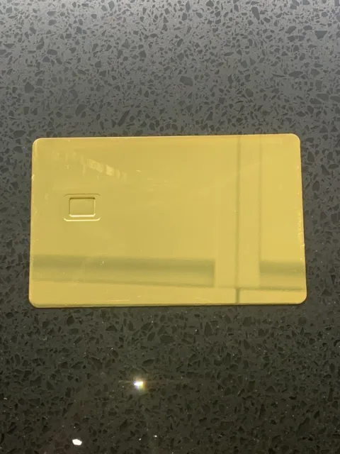 Gold Metal Stainless Steel Credit Card - With Chip Slot and Mag Stripe