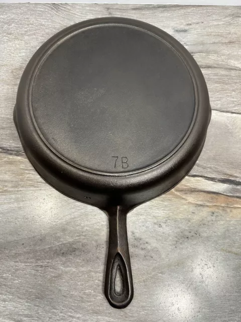 BSR, Birmingham Stove & Range, No. 7 B Red Mountain Cast Iron Skillet, Heat Ring