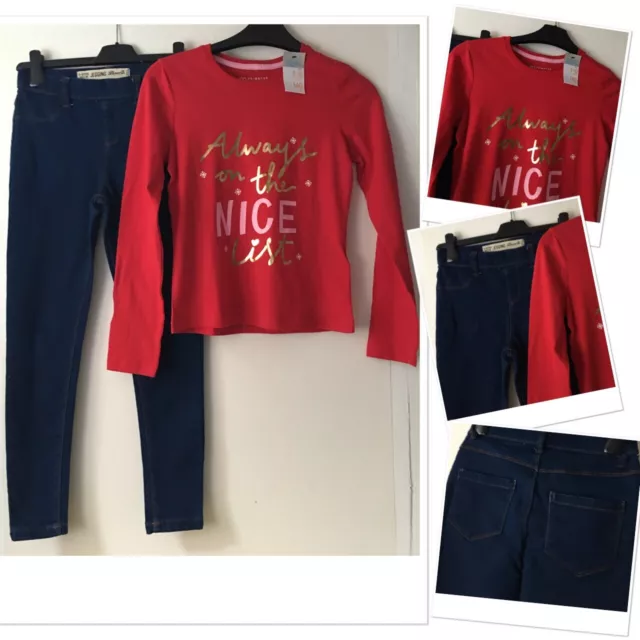 D&co girls legging jeans exc u & new tags prk xmas top 9-10 Years